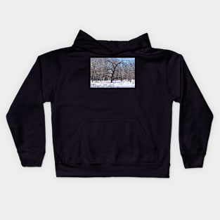 Bur Oak tree. Kids Hoodie